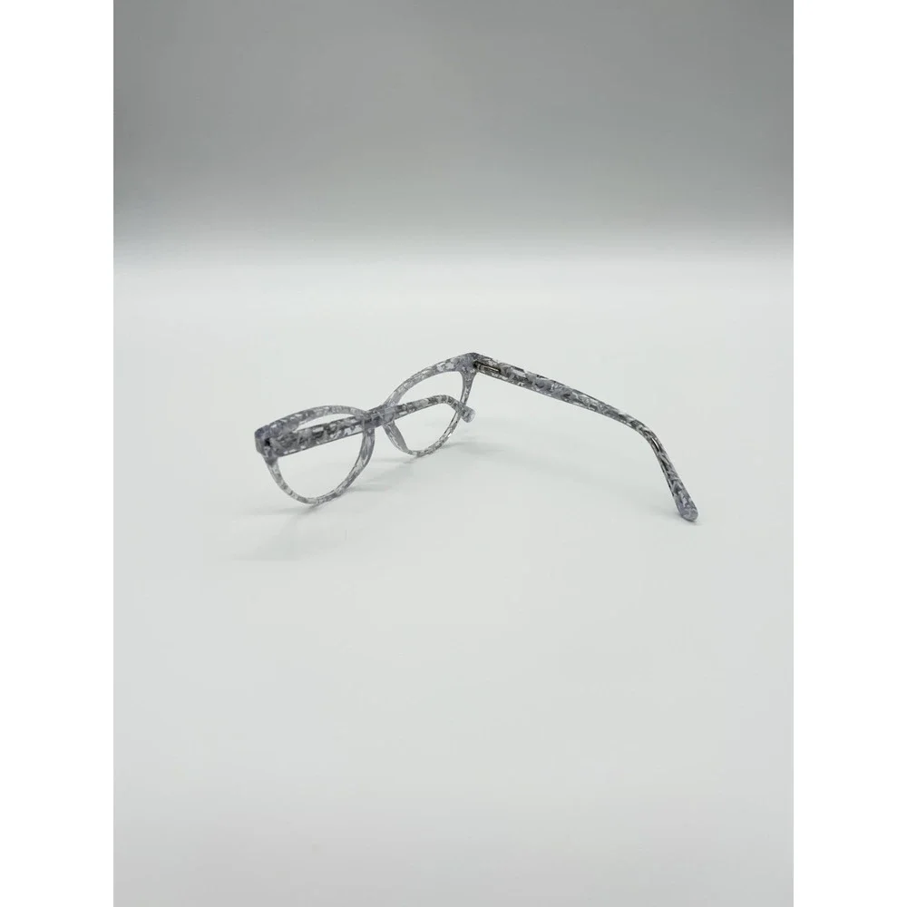 White Clear Cat Eye Eyeglass Frames 1873 01 52-16-140 - Picture 3 of 10